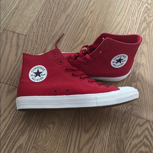 Red High-Top Converse - Picture 2 of 4